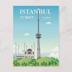 Camlica Tower Istanbul, Turkije Briefkaart
