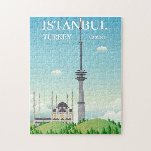 Camlica Tower | Istanbul, Turkije Legpuzzel (Verticaal)