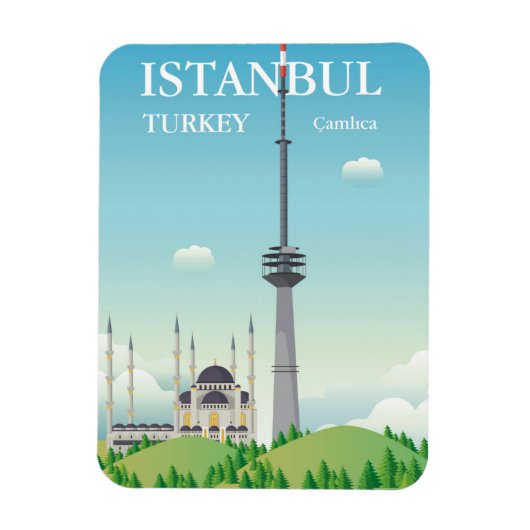 Camlica Tower | Istanbul, Turkije Magneet (Verticaal)