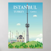 Camlica Tower | Istanbul, Turkije Poster (Voorkant)