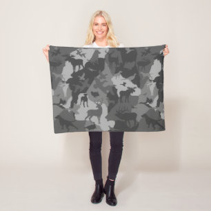 Cammo 4/camoflauge/babydeken met dieren fleece deken