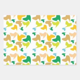 Cammo Designer Wrapping Paper Set van 3 vellen.