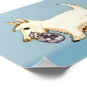 Cammy met Wolverine Cub - Gekleurd Poster (Hoek)