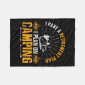 Camng Retirement Gift Funny Quote Outdoor Retired  Fleece Deken (Voorkant (Horizontaal))