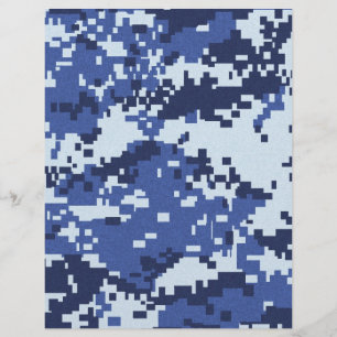 camo02 BLAUW WITTE CAMOUFLAGE PATROON ACHTERGRONDE Flyer