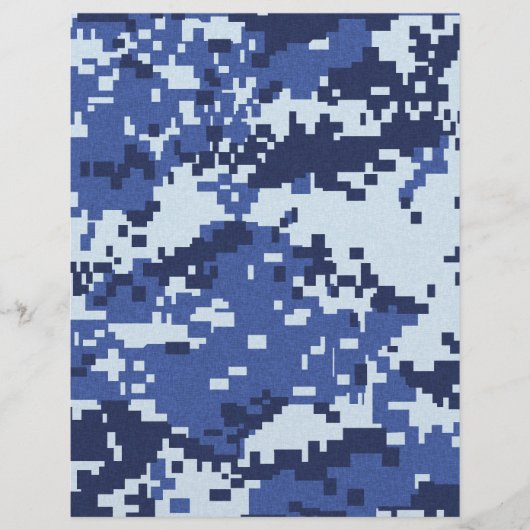 camo02 BLAUW WITTE CAMOUFLAGE PATROON ACHTERGRONDE Flyer (Voorkant)