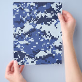 camo02 BLAUW WITTE CAMOUFLAGE PATROON ACHTERGRONDE Flyer (Hand)