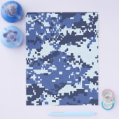camo02 BLAUW WITTE CAMOUFLAGE PATROON ACHTERGRONDE Flyer (Enkel)