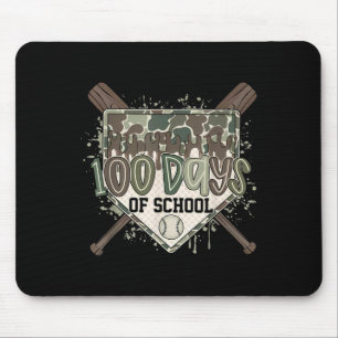 Camo 100 dagen school honkbal thuisplaat druppel B Muismat