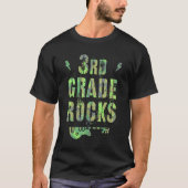 Camo 3rd Grade Rocks Camp Teacher Squad Third Grad T-shirt (Voorkant)