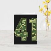 Camo #41 Jersey Number 41 Uniform Fan Favorite Pla Kaart (Gele Bloem)