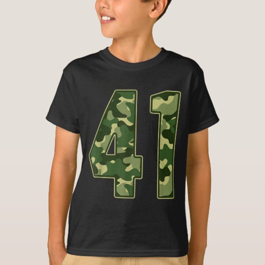 Camo #41 Jersey Number 41 Uniform Fan Favorite Pla T-shirt (Voorkant)