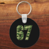 Camo #67 Jersey Number 67 Uniform Fan Favorite Pla Sleutelhanger (Voorkant)