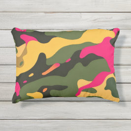 Camo Abstract accentkussen Buitenkussen