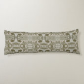 Camo Abstract grijze olijfolie Groen crème Lichaamskussen (Achterkant)