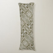 Camo Abstract grijze olijfolie Groen crème Lichaamskussen (Voorkant Verticaal)