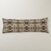 Camo Abstract Mocha Brown Beige Cream Body Pillow Lichaamskussen (Achterkant)
