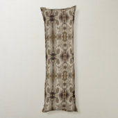 Camo Abstract Mocha Brown Beige Cream Body Pillow Lichaamskussen (Achterkant (Verticaal))