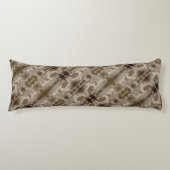 Camo Abstract Mocha Brown Beige Cream Body Pillow Lichaamskussen (Voorkant)