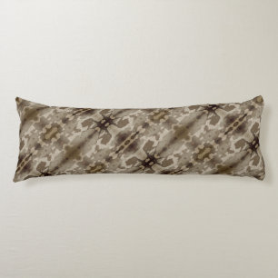 Camo Abstract Mocha Brown Beige Cream Body Pillow Lichaamskussen