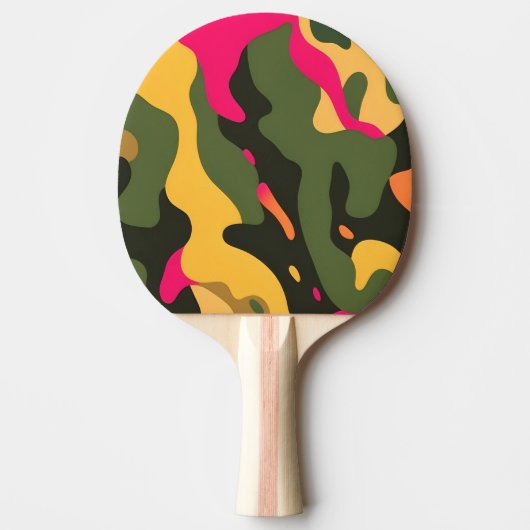 Camo Abstract Ping Pong Paddle Tafeltennisbatje (Voorkant)