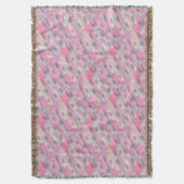 Camo Abstract roze patroon Deken (Voorkant Verticaal)