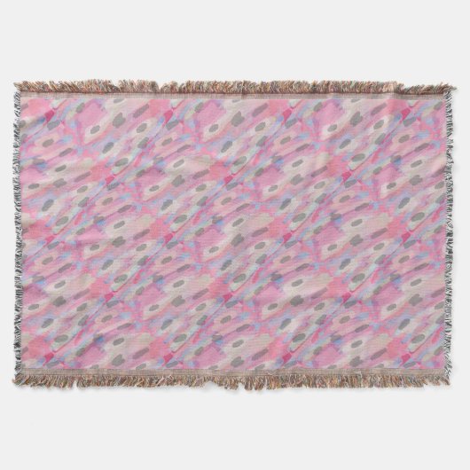 Camo Abstract roze patroon Deken (Voorkant)
