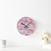 Camo Abstract roze patroon Ronde Klok (Huis)