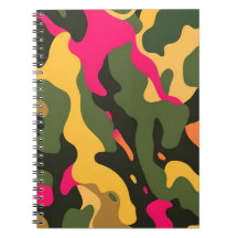 Camo Abstract Spiral Notitieboek