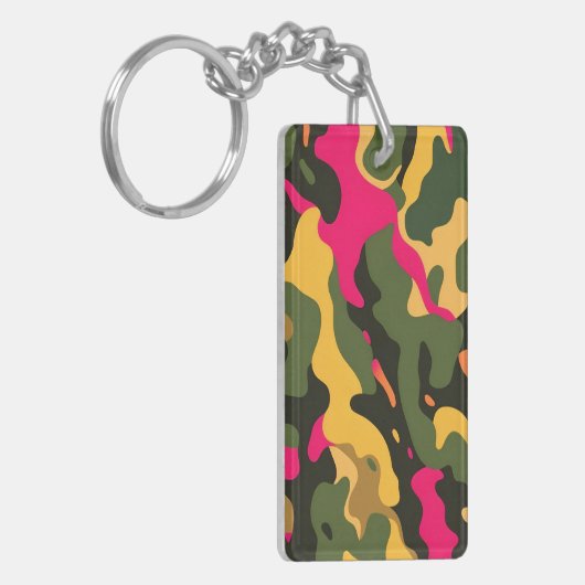 Camo Abstracte Acryl Sleutelhanger (Voorkant Links)