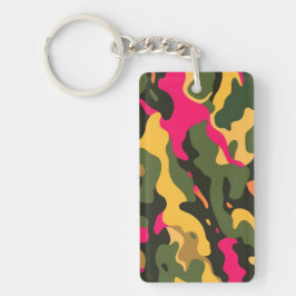 Camo Abstracte Acryl Sleutelhanger