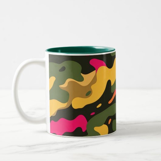 Camo Abstracte keramische Mok (Links)