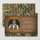 Camo Afstuderen Foto-uitnodigingen Kaart (Voorkant / Achterkant)