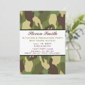 Camo Afstuderen Uitnodiging (Staand voorkant)