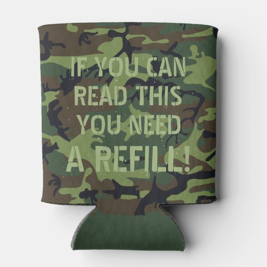 Camo Als je dit kunt lezen heb je een navulling no Blikjeskoeler (Achterkant)