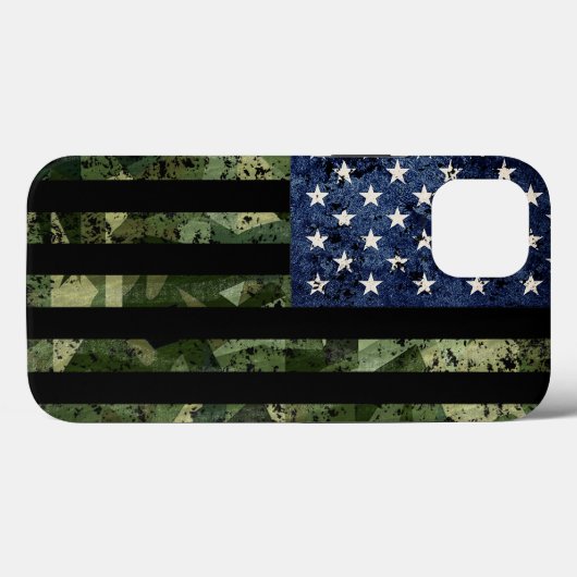 Camo American Flag Camouflage Case-Mate iPhone Case (Achterkant (horizontaal))