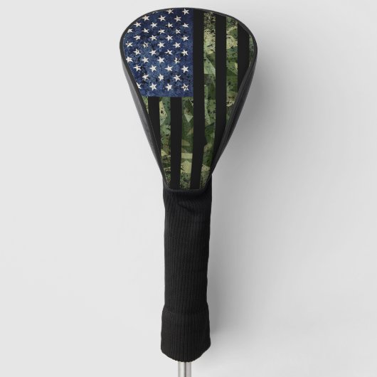 Camo American Flag Camouflage Golfheadcover (Voorkant)