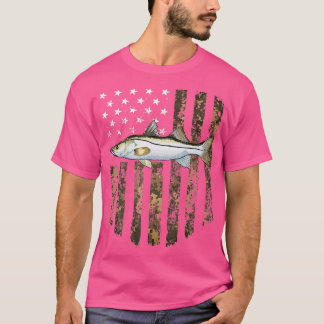 Camo American Flag Snook Gevist op 4 juli T-shirt