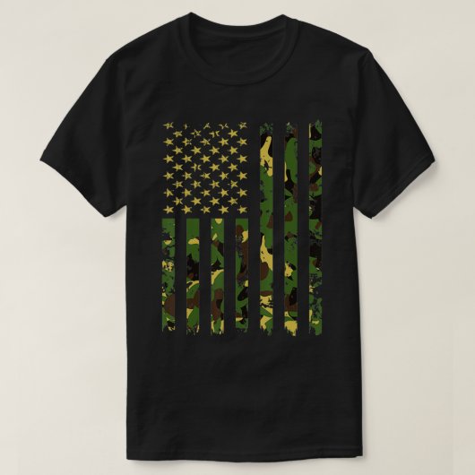 Camo American Flag USA: T-shirt (Design voorkant)
