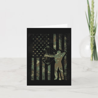 Camo Amerikaanse Vlag Buck Jacht Gift Voor Bow Hun Kaart