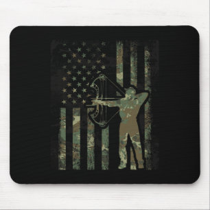 Camo Amerikaanse Vlag Buck Jacht Gift Voor Bow Hun Muismat