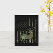 Camo Amerikaanse Vlag Buck Jacht Gift Voor Herten  Kaart (Gele Bloem)