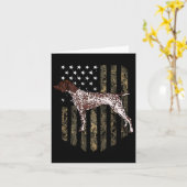Camo Amerikaanse vlag Duitse korthaarpointer 4e  Kaart (Gele Bloem)