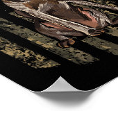 Camo Amerikaanse vlag Duitse Wirehaired Pointer 4  Poster (Hoek)