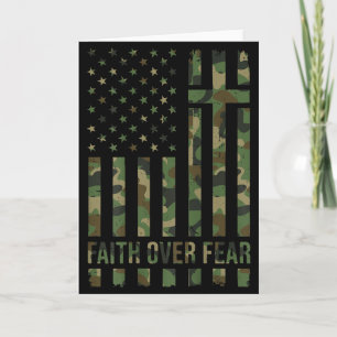 Camo Amerikaanse Vlag Geloof Boven Angst Christeli Kaart
