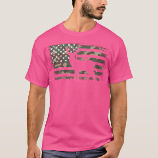 Camo Amerikaanse vlag herten Elk Buck jacht jager T-shirt
