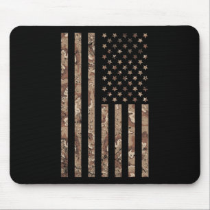 Camo Amerikaanse Vlag Militair 4th of Juli Amerika Muismat