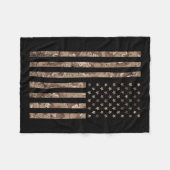 Camo Amerikaanse vlag Militaire 4 juli Amerikaanse Fleece Deken (Voorkant (Horizontaal))