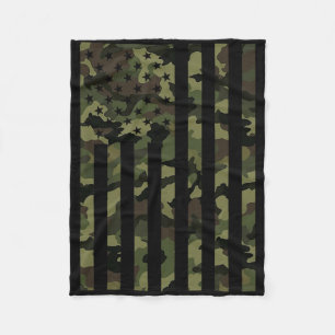 Camo Amerikaanse Vlag Usa Camouflage Mannen Jongen Fleece Deken