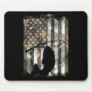 Camo Amerikaanse Vlag Vis Vissen Patriottische Vis Muismat